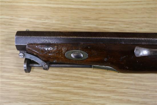 A 19th century percussion pistol signed Wm Jones (possibly William Jones of Birmingham)